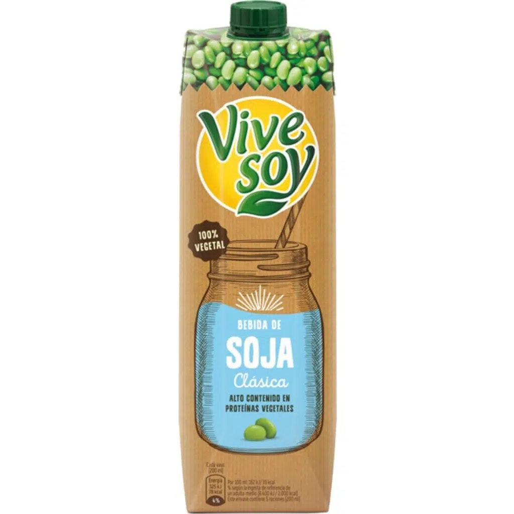Bebida de Soja Natural embalagem 1 L - VIVE SOY
