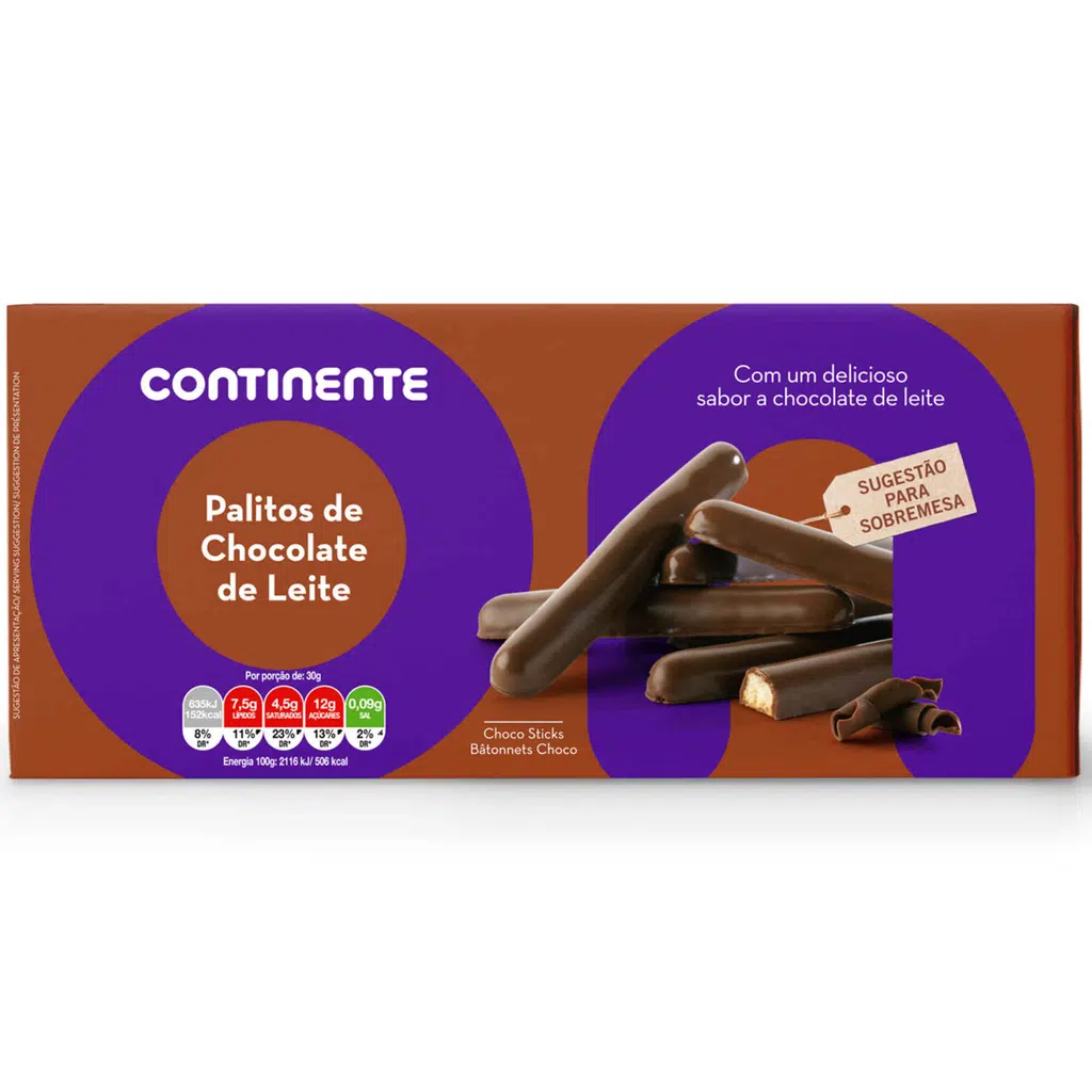 Palitos de Chocolate de Leite - CONTINENTE