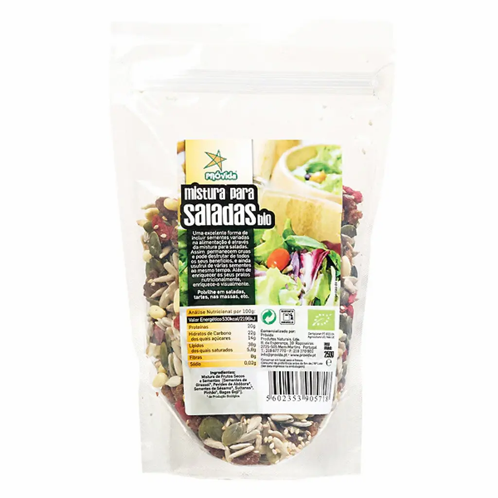 Mistura de Sementes para Saladas Biológicas embalagem 250 g - PRÓVIDA