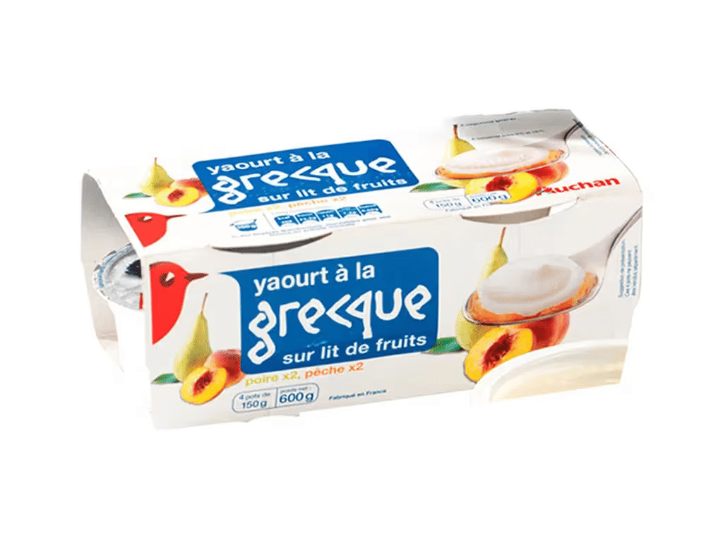 Iogurte Grego Pera E Pêssego 4x150g - AUCHAN