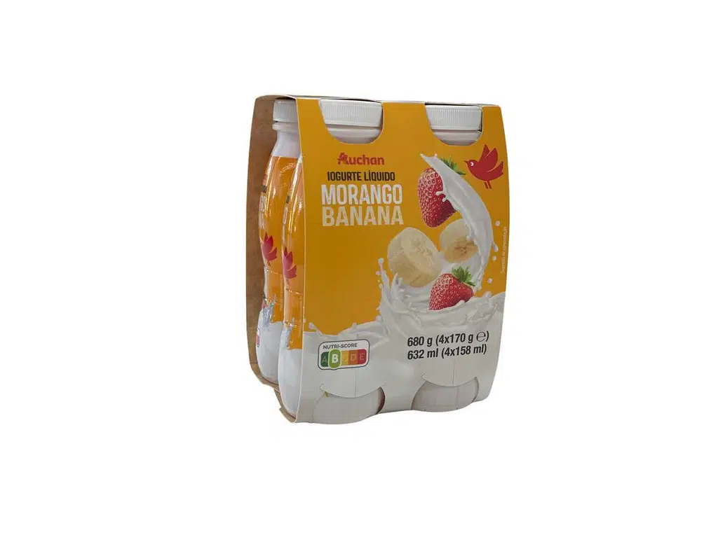 Iogurte Líquido Banana E Morango 4x170g - AUCHAN