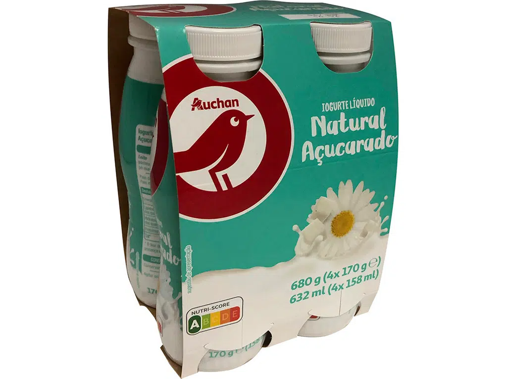 Iogurte Líquido Natural Açúcarado 4x170g - AUCHAN