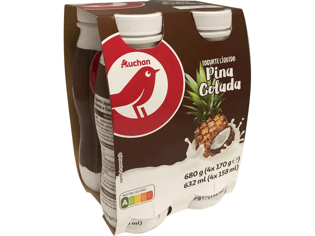 Iogurte Líquido Pina Colada 4x170g - AUCHAN