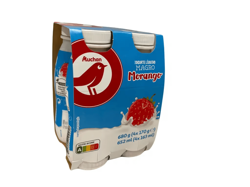 Iogurte Líquido Magro Morango 4x170g - AUCHAN